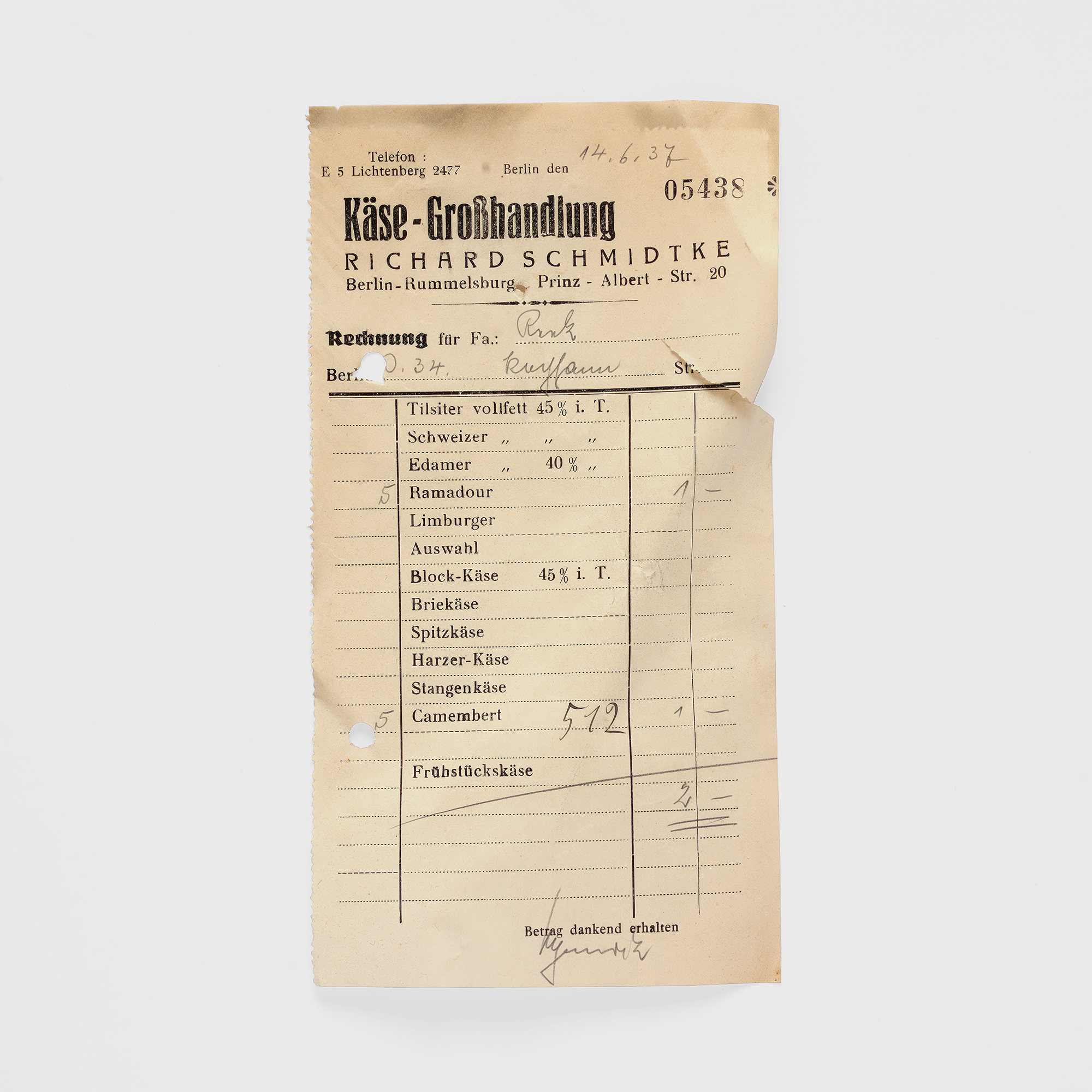 karl reeck milchhandel kochhannstrasse